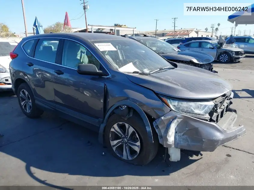 7FARW5H34HE006242 2017 Honda Cr-V Lx
