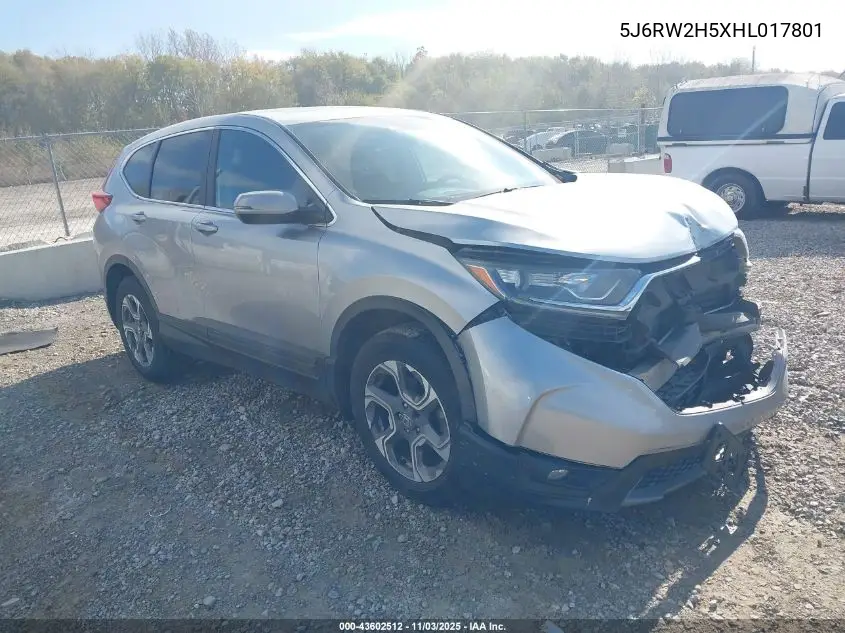 5J6RW2H5XHL017801 2017 Honda Cr-V Ex