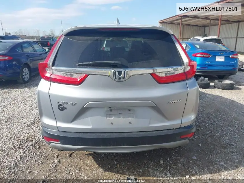 5J6RW2H5XHL017801 2017 Honda Cr-V Ex