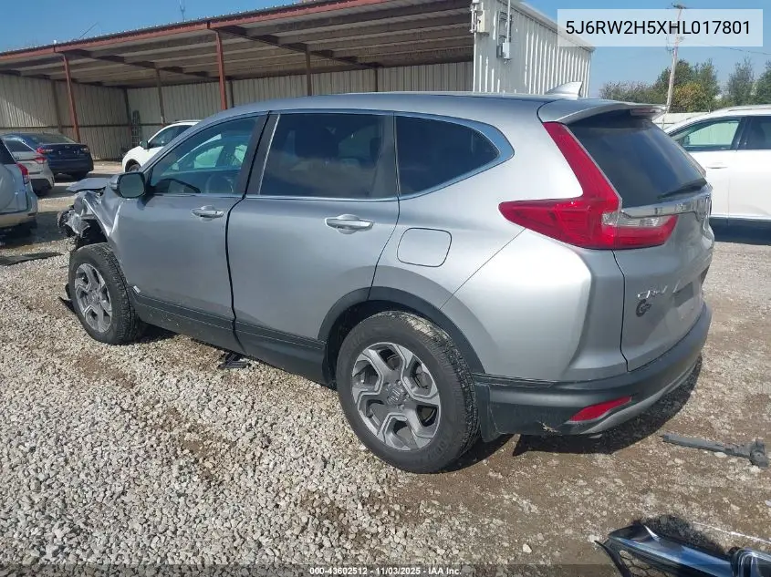 5J6RW2H5XHL017801 2017 Honda Cr-V Ex