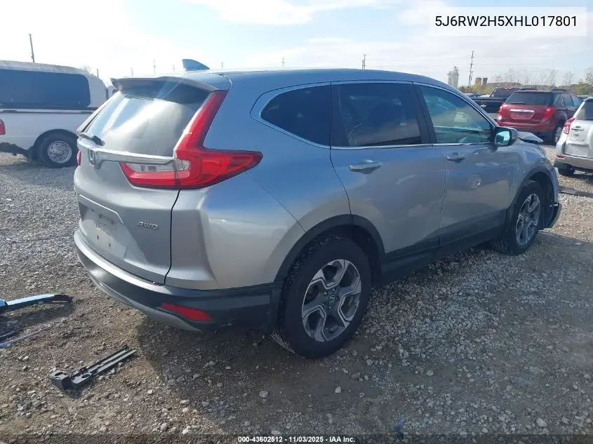 5J6RW2H5XHL017801 2017 Honda Cr-V Ex