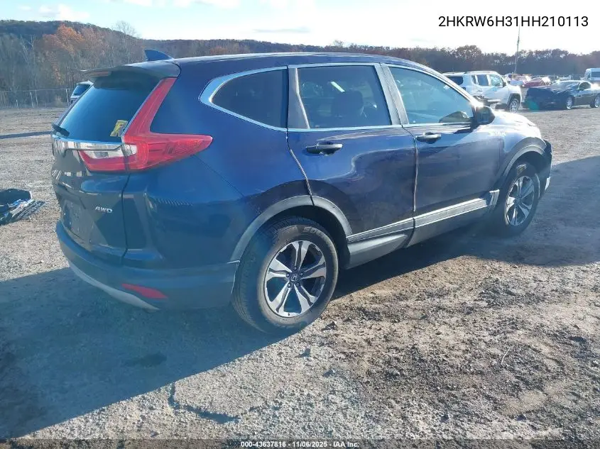 2HKRW6H31HH210113 2017 Honda Cr-V Lx