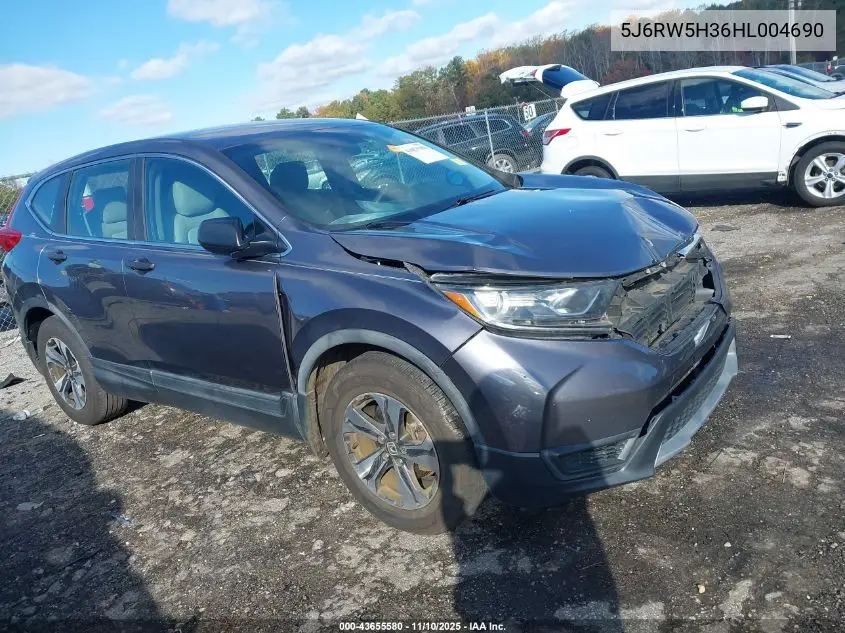 5J6RW5H36HL004690 2017 Honda Cr-V Lx