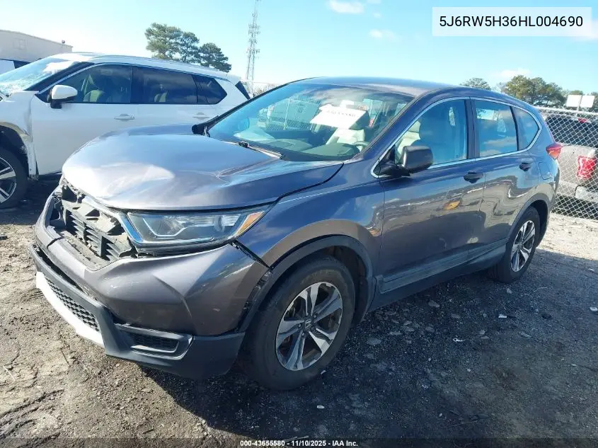 5J6RW5H36HL004690 2017 Honda Cr-V Lx