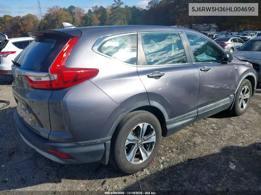 5J6RW5H36HL004690 2017 Honda Cr-V Lx