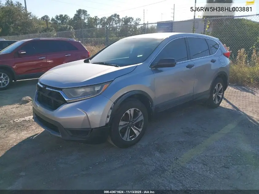 5J6RW5H38HL003881 2017 Honda Cr-V Lx