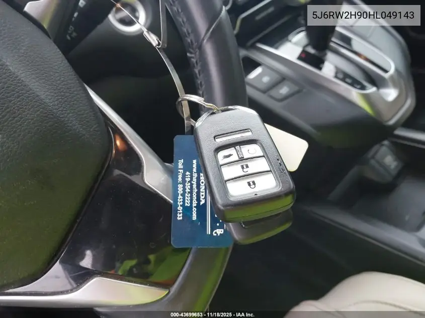 5J6RW2H90HL049143 2017 Honda Cr-V Touring