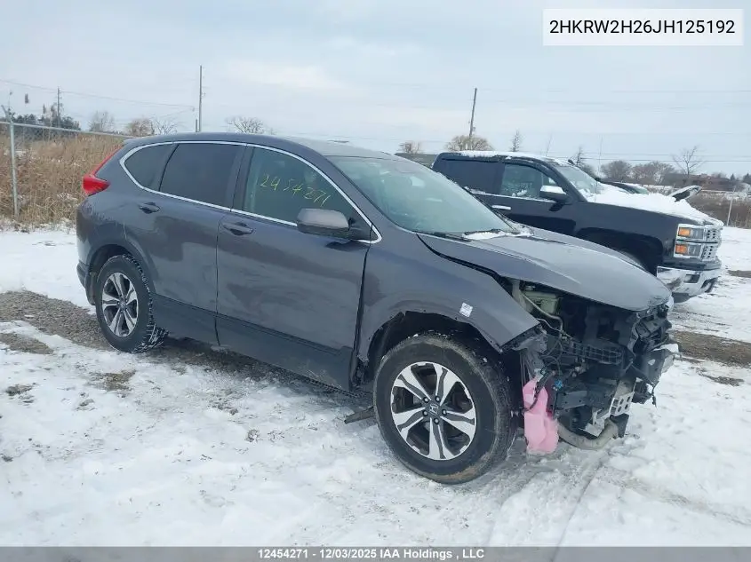 2HKRW2H26JH125192 2018 Honda Cr-V