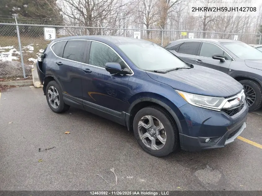 2HKRW2H59JH142708 2018 Honda Cr-V Ex