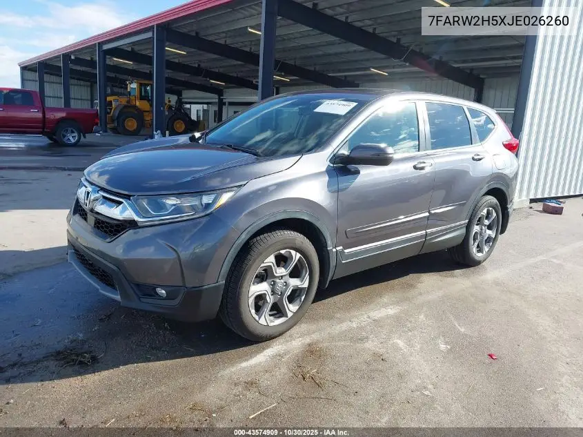 7FARW2H5XJE026260 2018 Honda Cr-V Ex