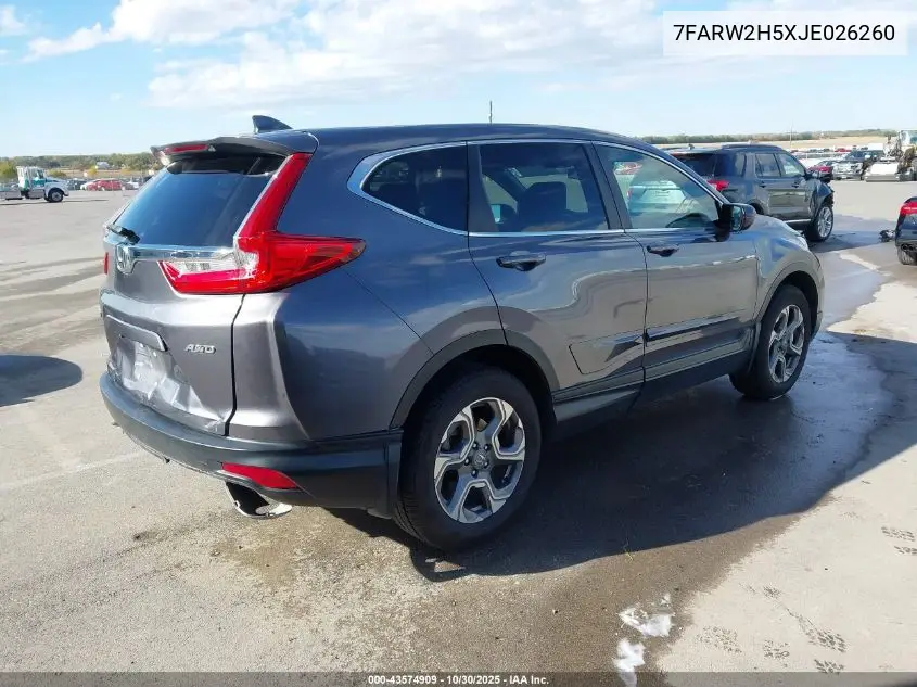 7FARW2H5XJE026260 2018 Honda Cr-V Ex
