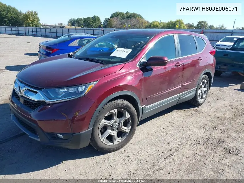 7FARW1H80JE006071 2018 Honda Cr-V Ex-L/Ex-L Navi