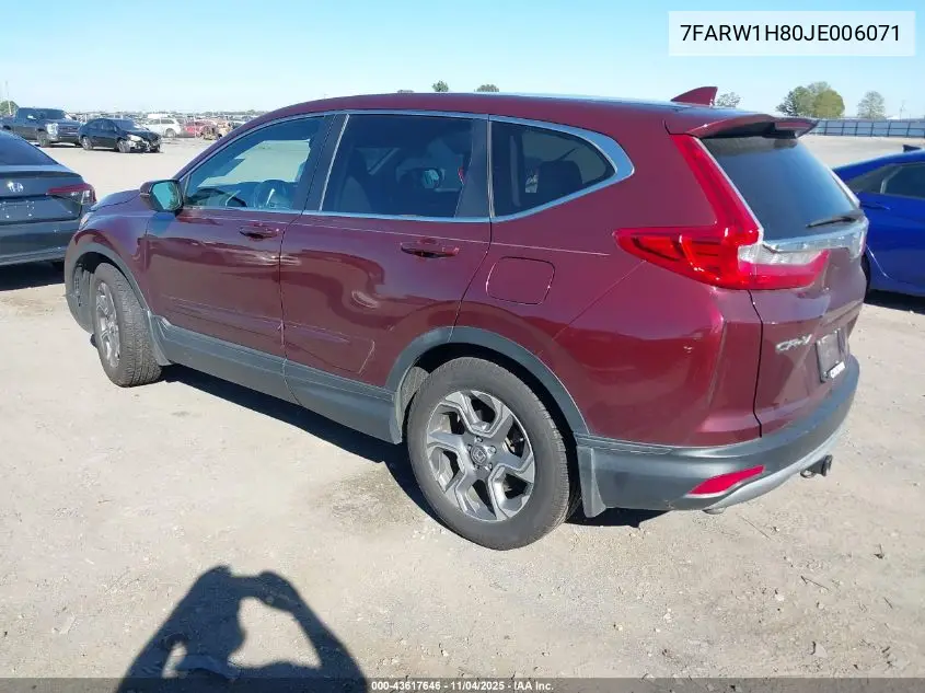 7FARW1H80JE006071 2018 Honda Cr-V Ex-L/Ex-L Navi