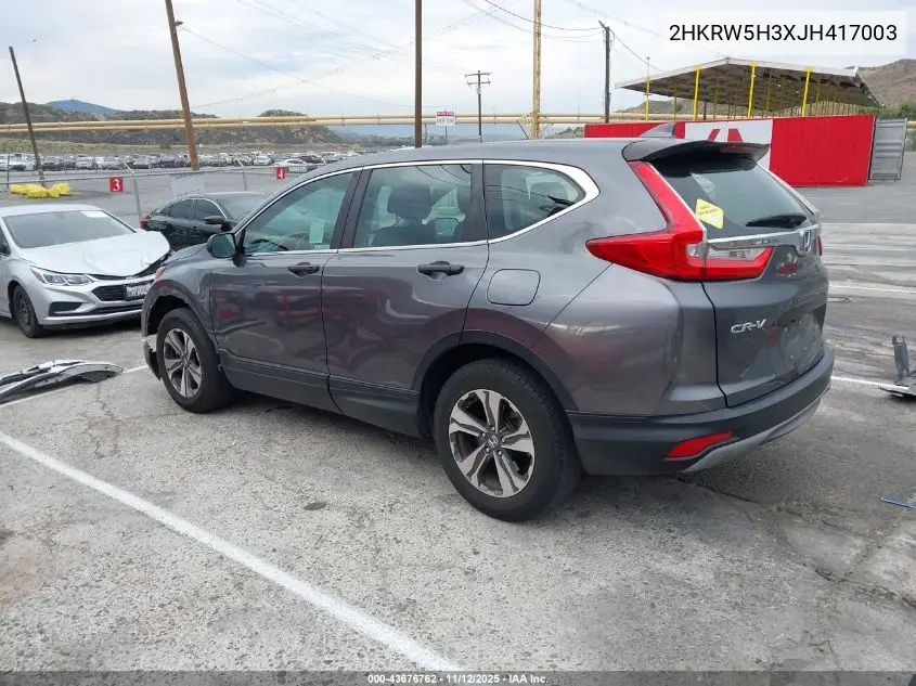 2HKRW5H3XJH417003 2018 Honda Cr-V Lx