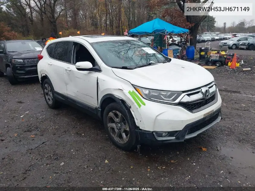 2HKRW2H53JH671149 2018 Honda Cr-V Ex