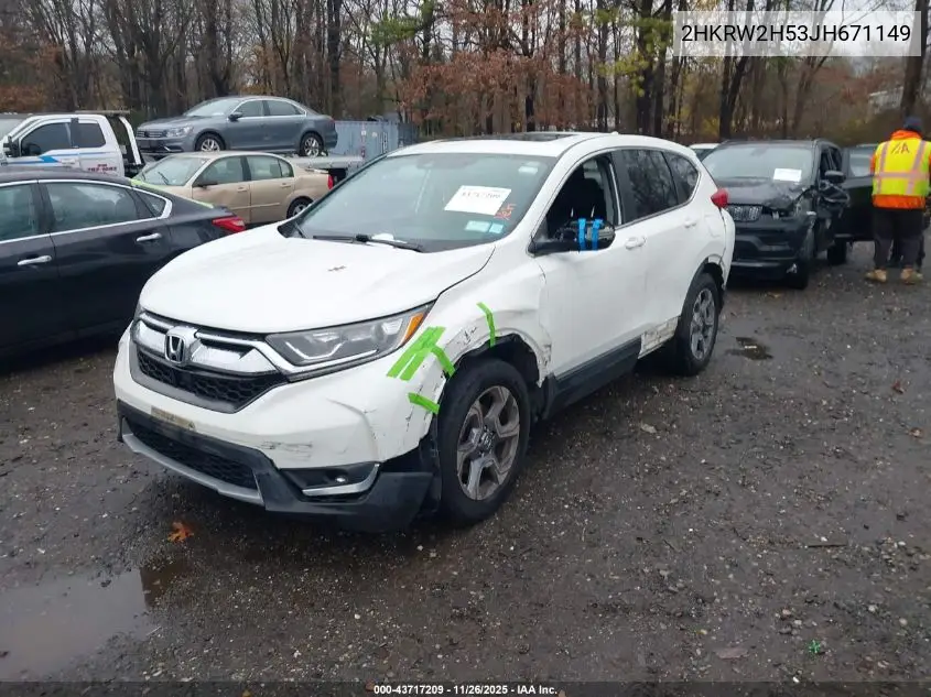 2HKRW2H53JH671149 2018 Honda Cr-V Ex
