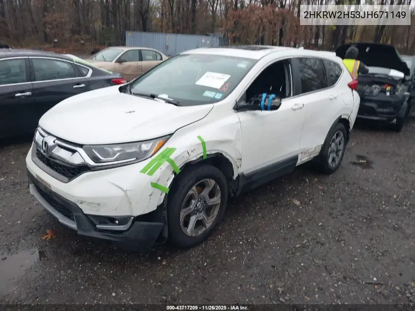 2HKRW2H53JH671149 2018 Honda Cr-V Ex
