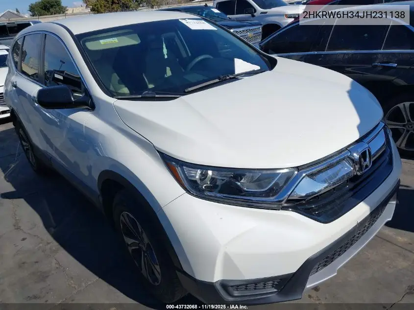 2HKRW6H34JH231138 2018 Honda Cr-V Lx