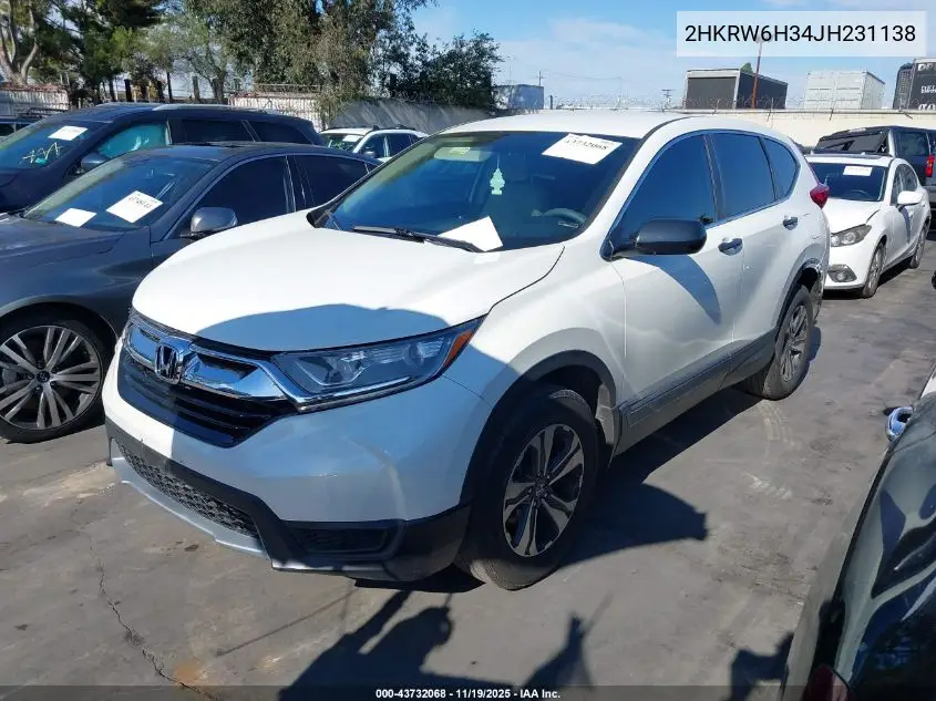 2HKRW6H34JH231138 2018 Honda Cr-V Lx