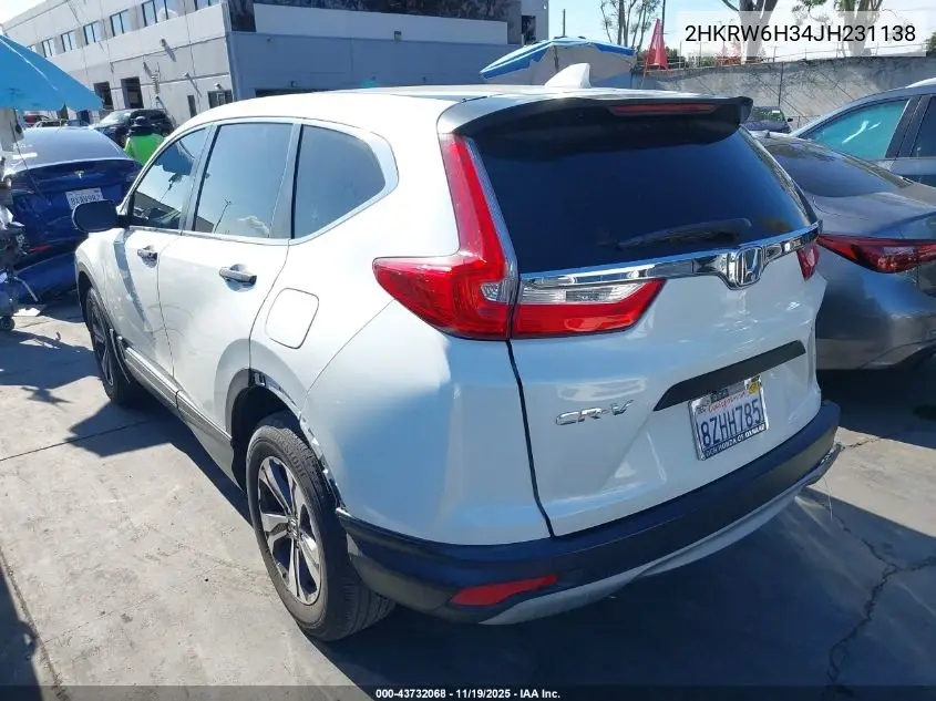 2HKRW6H34JH231138 2018 Honda Cr-V Lx