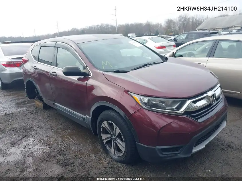 2HKRW6H34JH214100 2018 Honda Cr-V Lx