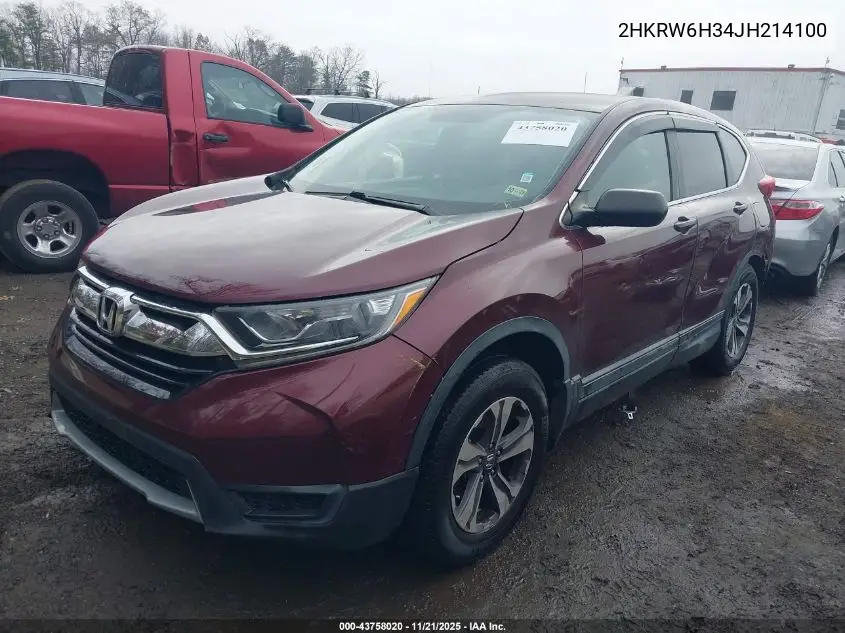 2HKRW6H34JH214100 2018 Honda Cr-V Lx