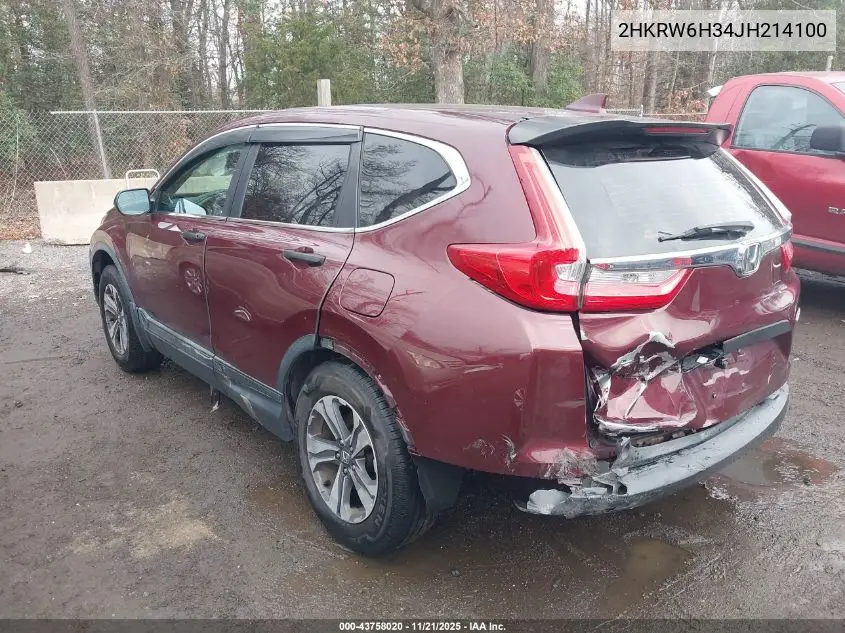 2HKRW6H34JH214100 2018 Honda Cr-V Lx