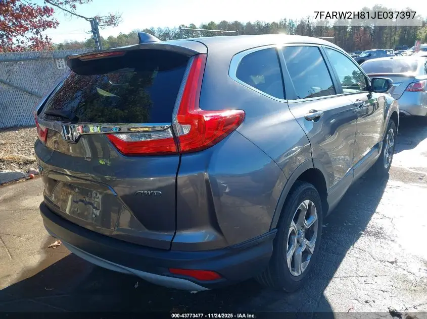 7FARW2H81JE037397 2018 Honda Cr-V Ex-L/Ex-L Navi