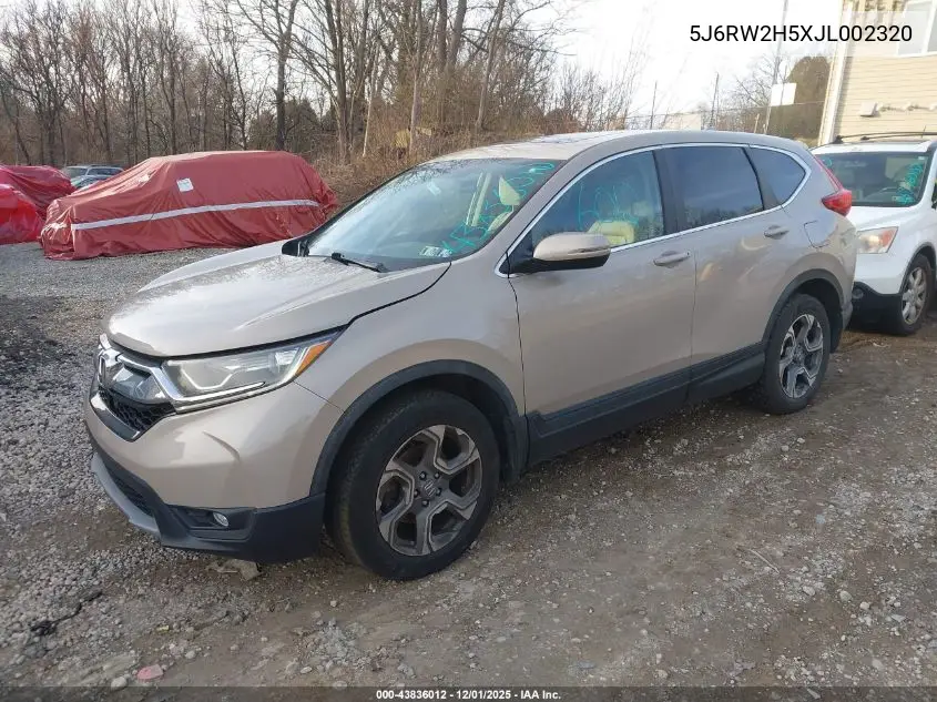 5J6RW2H5XJL002320 2018 Honda Cr-V Ex