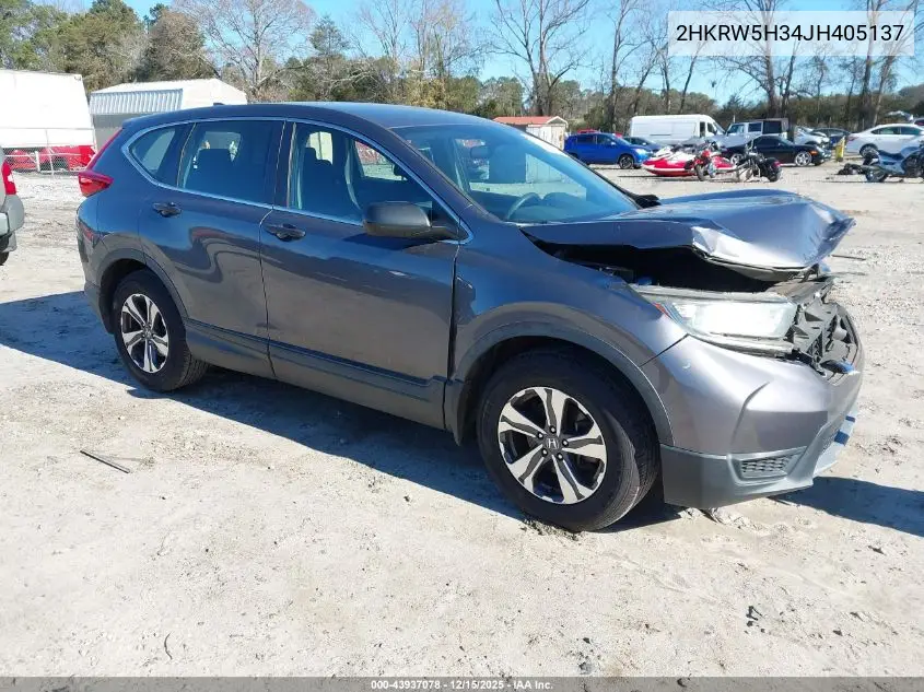 2HKRW5H34JH405137 2018 Honda Cr-V Lx
