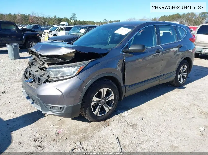 2HKRW5H34JH405137 2018 Honda Cr-V Lx