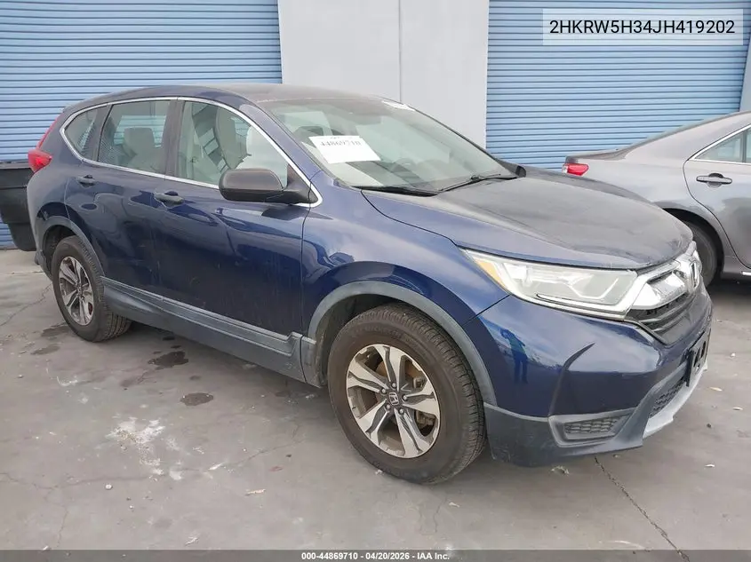 2HKRW5H34JH419202 2018 Honda Cr-V Lx