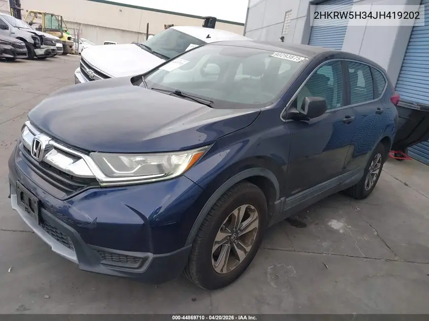 2HKRW5H34JH419202 2018 Honda Cr-V Lx