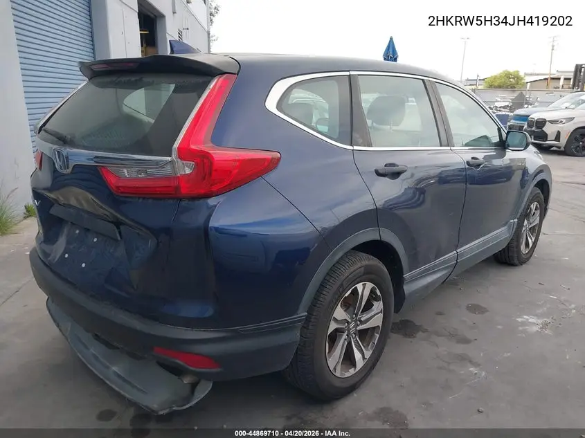 2HKRW5H34JH419202 2018 Honda Cr-V Lx