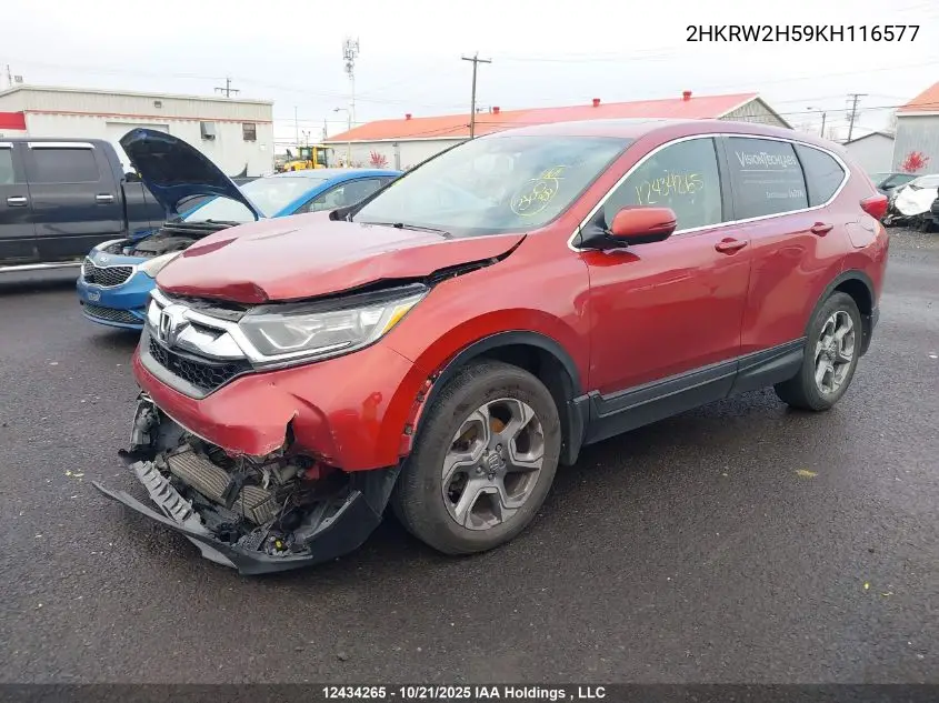 2HKRW2H59KH116577 2019 Honda Cr-V