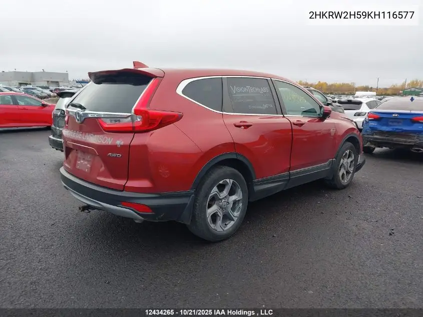2HKRW2H59KH116577 2019 Honda Cr-V