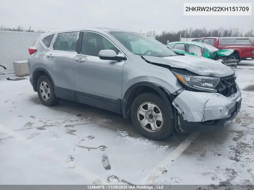 2HKRW2H22KH151709 2019 Honda Cr-V