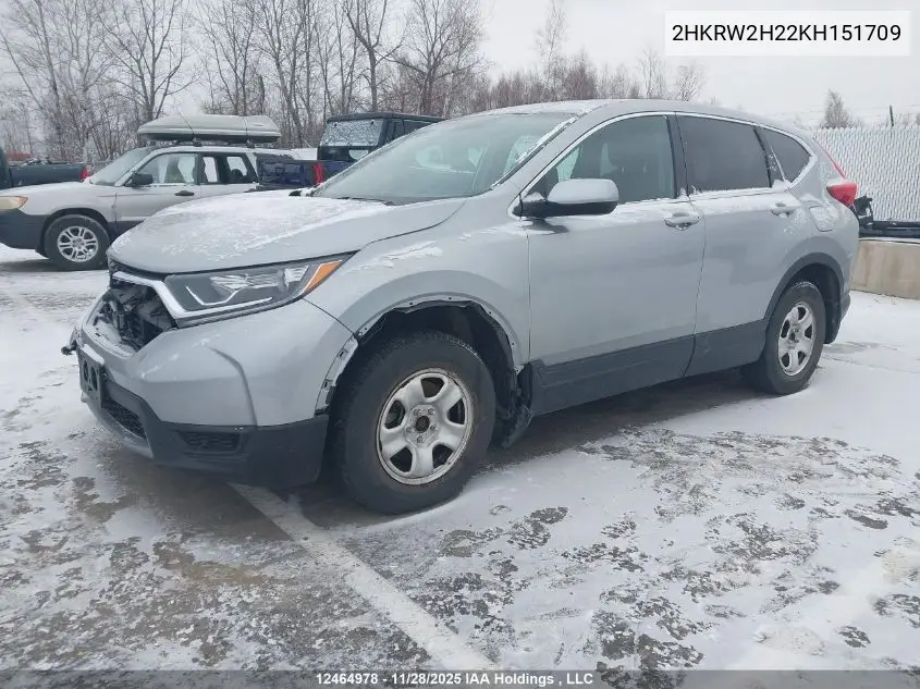 2HKRW2H22KH151709 2019 Honda Cr-V