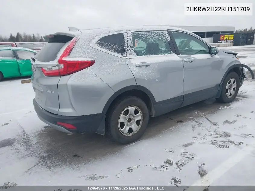 2HKRW2H22KH151709 2019 Honda Cr-V