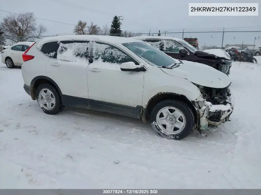 2HKRW2H27KH122349 2019 Honda Cr-V Lx