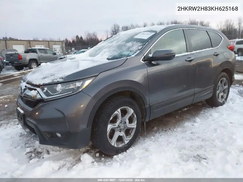 2HKRW2H83KH625168 2019 Honda Cr-V Ex-L