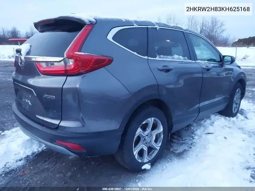 2HKRW2H83KH625168 2019 Honda Cr-V Ex-L