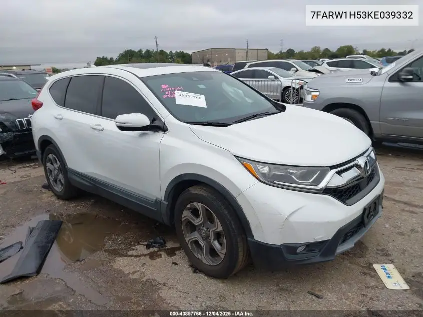 7FARW1H53KE039332 2019 Honda Cr-V Ex