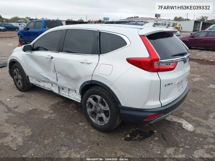 7FARW1H53KE039332 2019 Honda Cr-V Ex