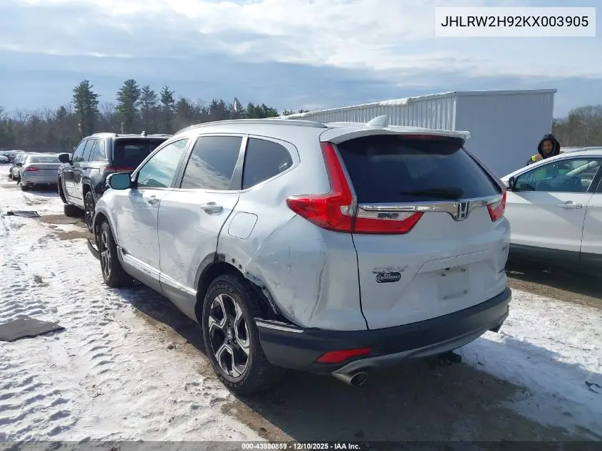 JHLRW2H92KX003905 2019 Honda Cr-V Touring