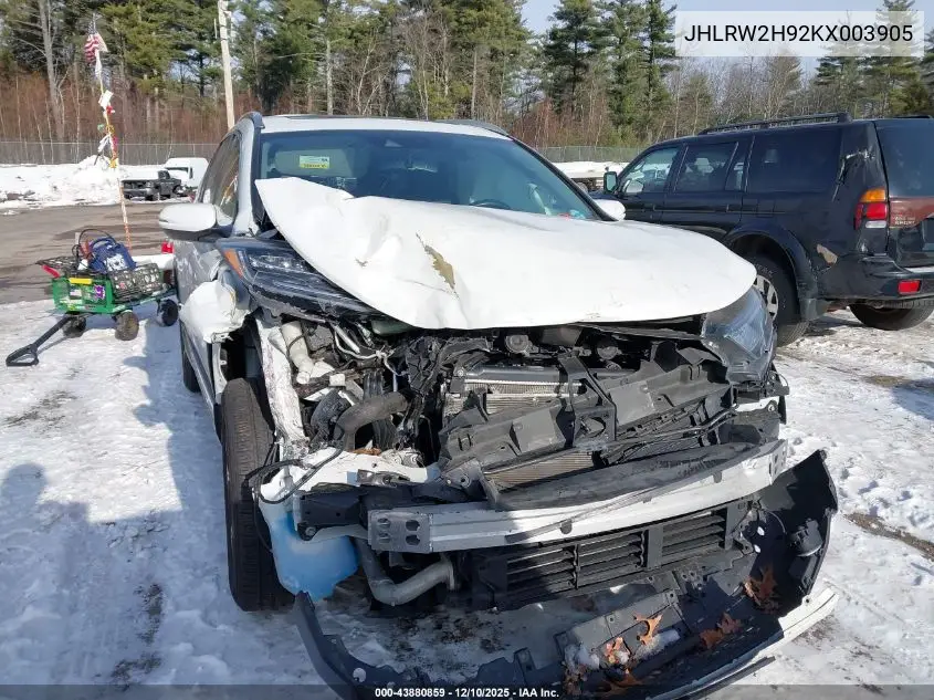 JHLRW2H92KX003905 2019 Honda Cr-V Touring