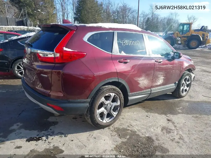 5J6RW2H58KL021319 2019 Honda Cr-V Ex