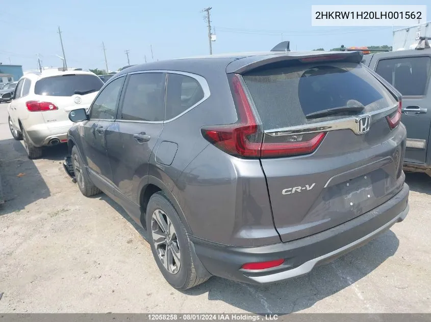 2020 Honda Cr-V VIN: 2HKRW1H20LH001562 Lot: 12058258