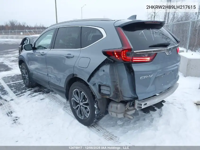 2HKRW2H89LH217615 2020 Honda Cr-V Ex-L