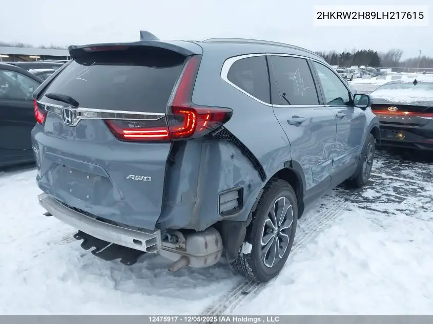 2HKRW2H89LH217615 2020 Honda Cr-V Ex-L